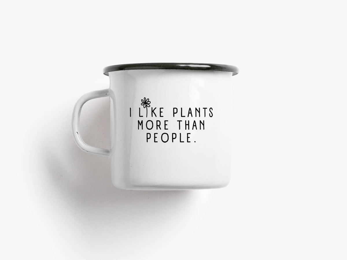 Caneca de esmalte / I Like Plants