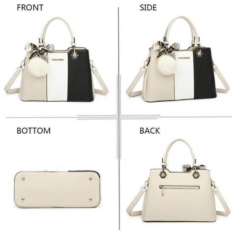 Fiora Pop (M-9354-3) - Mala de mão: BEGE/BRANCO/PRETO