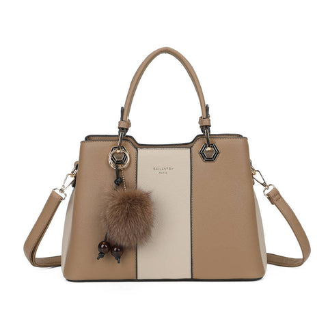 Fiora Pop (M-9354-3) - Mala de mão: BEGE/BRANCO/PRETO