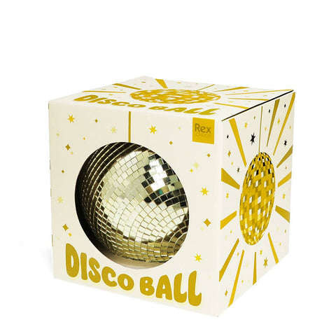 Bola de discoteca suspensa (15 cm) - Dourada