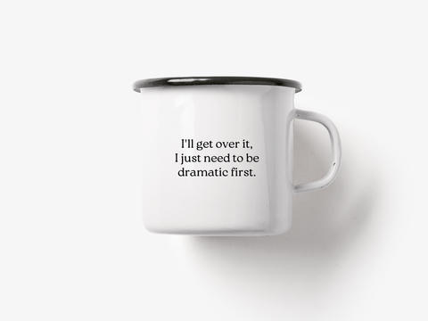 Caneca de esmalte / Dramático