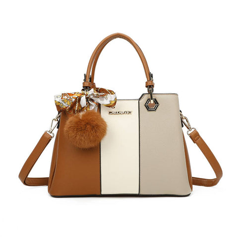 Fiora Pop (M-9354-3) - Mala de mão: CASTANHO/BEGE/TAUPE
