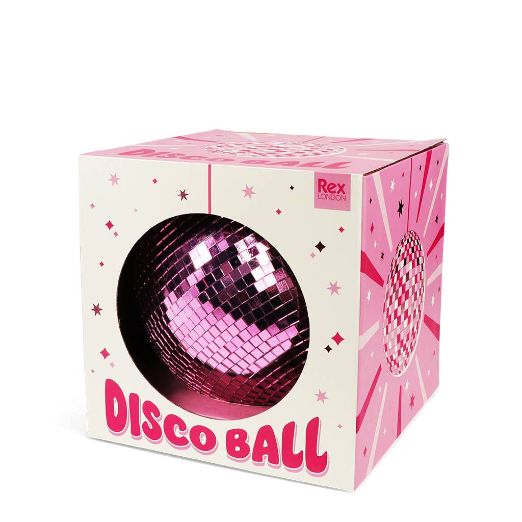 Bola de espelhos suspensa (15cm) - Rosa