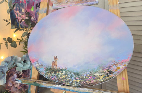 Quiet Reach - 40x30cm approx | 16"x12" | Oval | Original