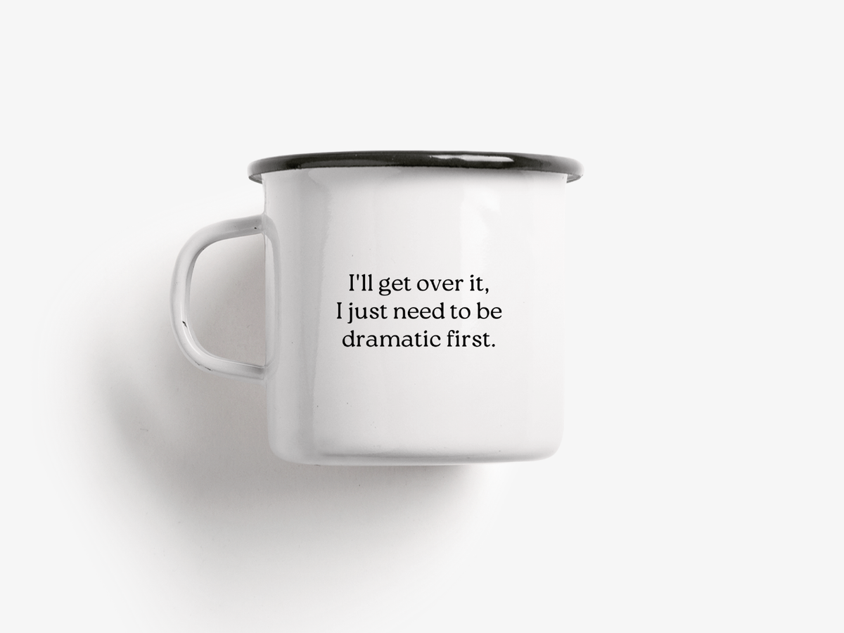 Caneca de esmalte / Dramático