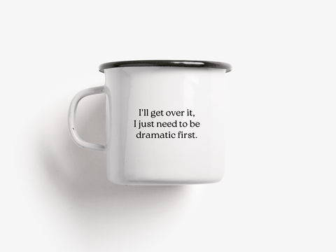 Caneca de esmalte / Dramático