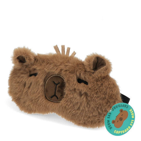 Máscara de dormir de viagem em peluche - Capivara