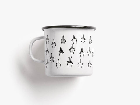 Caneca esmaltada 'F*&k You'