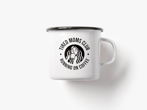 Caneca de esmalte | Tired Moms