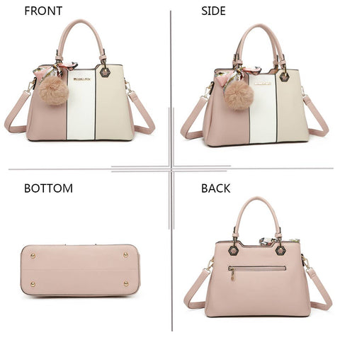 Fiora Pop (M-9354-3) - Mala de mão: BEGE/BRANCO/PRETO