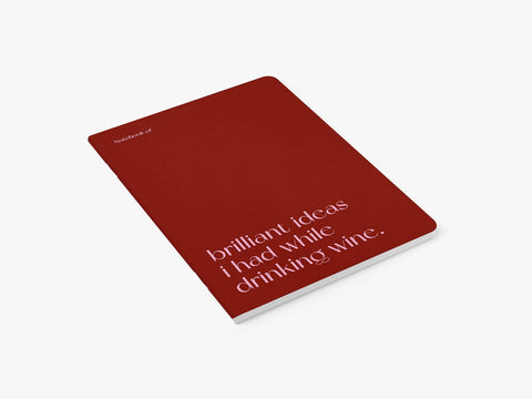 Caderno Brilliant Wine formato DIN A5
