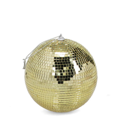 Bola de discoteca suspensa (15 cm) - Dourada