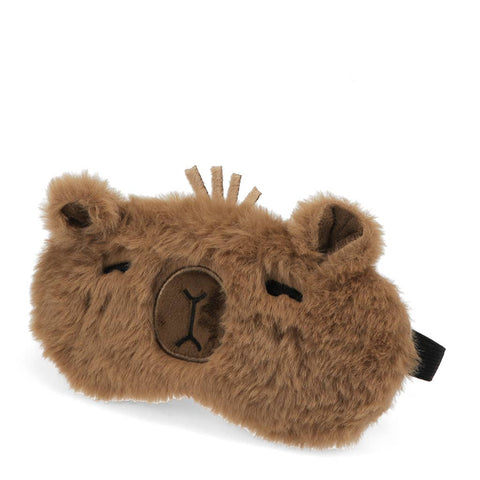 Máscara de dormir de viagem em peluche - Capivara