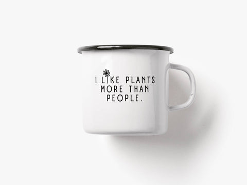 Caneca de esmalte / I Like Plants
